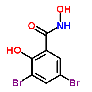 3,5-二溴-n,2-二羟基-苯甲酰胺结构式_35763-16-7结构式