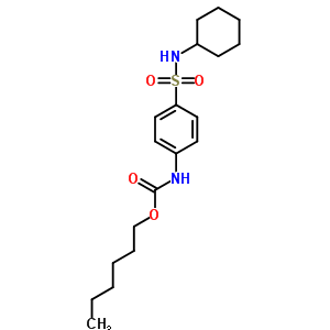 n-[4-(环己基磺酰基)苯基]氨基甲酸己酯结构式_35819-71-7结构式