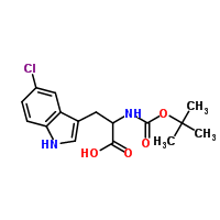 BOC-5-氯-DL-色氨酸结构式_361576-61-6结构式