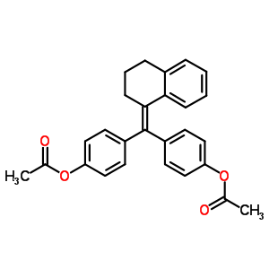 4-[[4-乙酰氧基苯基](3,4-二氢萘-1(2H)-基)甲基]苯酚乙酸酯结构式_36415-57-3结构式