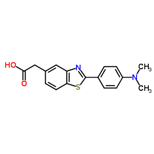 2-[4-(二甲基氨基)苯基]-5-苯并噻唑乙酸结构式_36774-73-9结构式