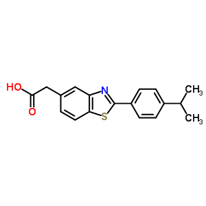 2-(4-异丙基苯基)-5-苯并噻唑乙酸结构式_36782-45-3结构式