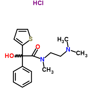 N-(2-二甲基氨基乙基)-2-羟基-N-甲基-2-苯基-2-噻吩-2-基乙酰胺盐酸盐结构式_37109-10-7结构式