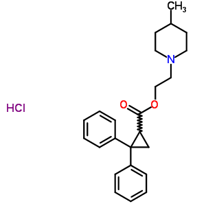 2-(4-甲基哌啶-1-基)乙基2,2-二苯基环丙烷-1-羧酸酯盐酸盐结构式_37124-13-3结构式