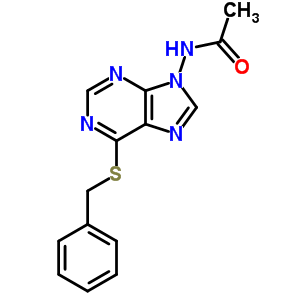 n-[6-[(苯基甲基)硫代]-9h-嘌呤-9-基]-乙酰胺结构式_37154-73-7结构式