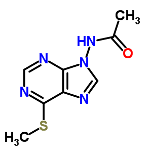 N-(6-甲基磺酰基嘌呤-9-基)乙酰胺结构式_37154-74-8结构式