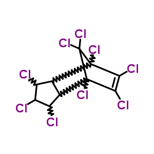 (1alpha,2beta,3alpha,3aalpha,4beta,7beta,7aalpha)-1,2,3,4,5,6,7,8,8-九氯-2,3,3a,4,7,7a-六氢-4,7-甲桥-1H-茚结构式_3734-49-4结构式