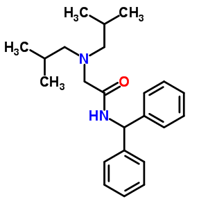 2-(Bis(2-methylpropyl)amino)-n-(diphenylmethyl)acetamide Structure