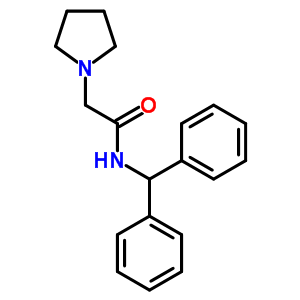 N-(二苯基甲基)-1-吡咯烷乙酰胺结构式_37390-27-5结构式
