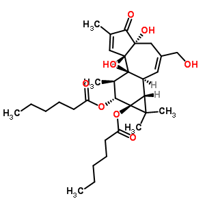 佛波醇 12,13-二己酸酯结构式_37558-17-1结构式