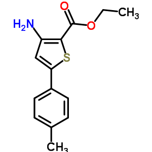 3-氨基-5-(4-甲基苯基)噻吩-2-羧酸乙酯结构式_37572-22-8结构式