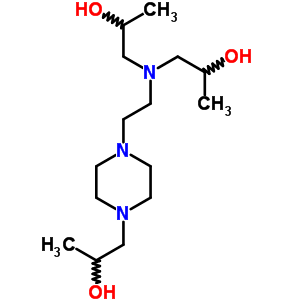 1-(2-(N,N-双-(2-羟基丙基)-氨基)-乙基)-4-(2-羟基丙基)-哌嗪结构式_3768-41-0结构式