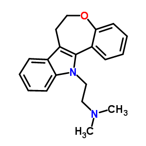 6,7-二氢-12-(2-二甲基氨基乙基)-12H-(1)苯并氧杂卓并(5,4-b)吲哚结构式_37683-55-9结构式