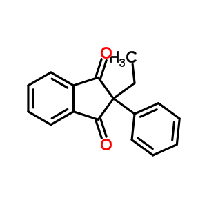 2-乙基-2-苯基-茚-1,3-二酮结构式_3817-97-8结构式