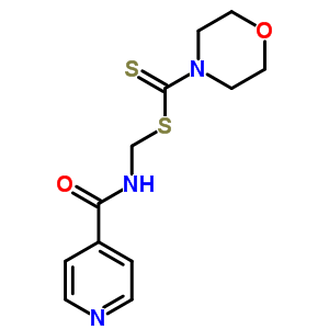 N-(morpholine-4-carbothioylsulfanylmethyl)pyridine-4-carboxamideStructure,38221-51-1Structure N-(morpholine-4-carbothioylsulfanylmethyl)pyridine-4-carboxamide Structure,38221-51-1Structure