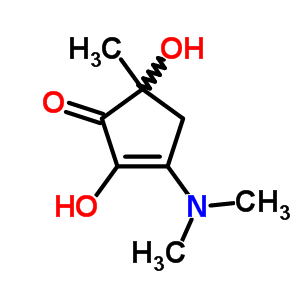 3-(二甲基氨基)-2,5-二羟基-5-甲基-2-环戊烯-1-酮结构式_38222-35-4结构式