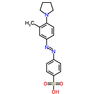 4-[[3-甲基-4-(1-吡咯烷)苯基]氮杂]苯磺酸结构式_38233-66-8结构式