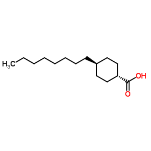 反式-4-辛基环己烷 羧酸结构式_38289-32-6结构式
