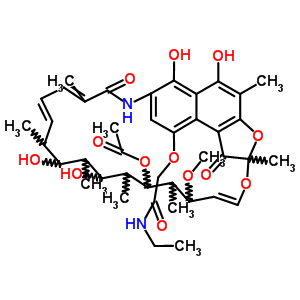 利福霉素 B 乙酰胺结构式_38327-40-1结构式