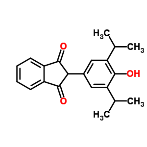 2-(4-羟基-3,5-二丙烷-2-基-苯基)茚-1,3-二酮结构式_38354-23-3结构式