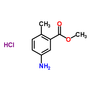 5-氨基-2-甲基苯甲酸甲酯盐酸盐结构式_383678-23-7结构式