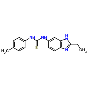 N-(2-乙基-1H-苯并咪唑-5-基)-n-(4-甲基苯基)硫脲结构式_38423-16-4结构式