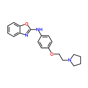 2-[4-[2-(1-吡咯烷)乙氧基]苯胺]苯并噁唑结构式_38519-21-0结构式