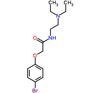 2-(P-溴苯氧基)-N-(2-(二乙基氨基)乙基)乙酰胺结构式_38521-23-2结构式