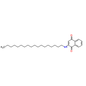 2-十八基氨基-1,4-萘醌结构式_38528-35-7结构式
