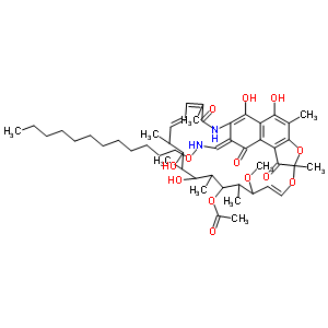 3-甲酰基利福霉素Sv O-十二烷基肟结构式_38546-31-5结构式