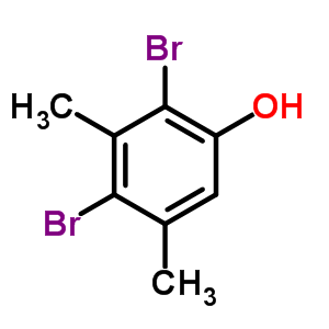 2,4-二溴-3,5-二甲基苯酚结构式_38730-39-1结构式