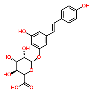 反式-白藜芦醇 3-O-beta-D-葡糖苷酸结构式_387372-17-0结构式