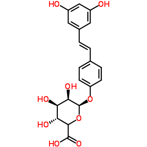 反式-白藜芦醇 4-O-beta-D-葡糖苷酸结构式_387372-20-5结构式