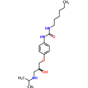 1-己基-3-[4-[2-羟基-3-(丙烷-2-基氨基)丙氧基]苯基]脲结构式_38748-24-2结构式