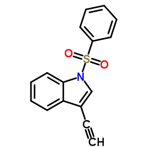1-苯磺酰基-3-乙炔-1H-吲哚结构式_389122-86-5结构式