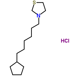 3-(6-环戊基己基)噻唑烷盐酸盐结构式_38920-84-2结构式