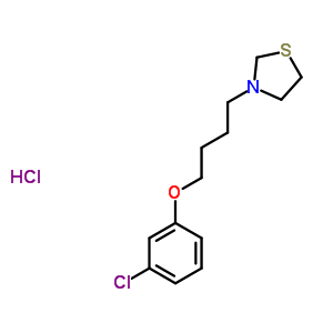 3-(4-(3-氯苯氧基)丁基)噻唑烷盐酸盐结构式_38920-91-1结构式