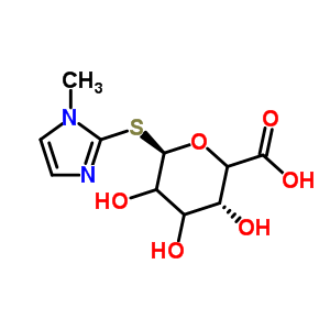 甲巯咪唑硫代-beta-D-葡糖苷酸结构式_39038-19-2结构式