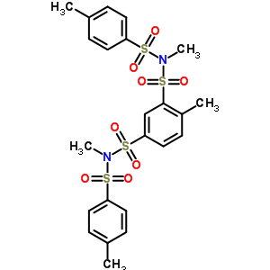 N,N,4-三甲基-N,N-双-(4-甲基苯基)磺酰基-苯-1,3-二磺酰胺结构式_3905-00-8结构式