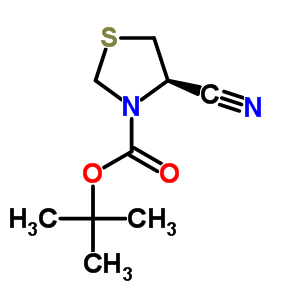 (R)-4-氰基噻唑烷-3-羧酸叔丁酯结构式_391248-15-0结构式