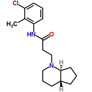 3-[(4aR,7aS)-2,3,4,4a,5,6,7,7a-八氢环戊烯并[b]吡啶-1-基]-N-(3-氯-2-甲基苯基)丙酰胺结构式_39494-10-5结构式