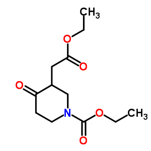 1-(乙氧基羰基)-4-氧代-3-哌啶乙酸乙酯结构式_39716-33-1结构式