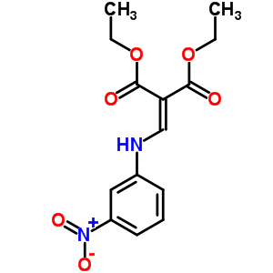 二乙基(3-硝基苯胺亚甲基)丙二酸结构式_40107-10-6结构式