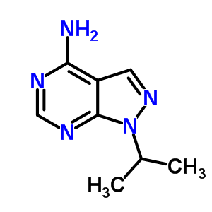 1-异丙基-4-氨基吡唑并[3,4-d]嘧啶结构式_4014-61-3结构式