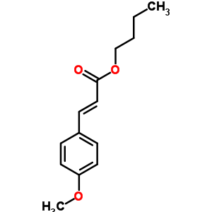 (E)-3-(4-甲氧基-苯基)-丙烯酸丁酯结构式_40458-52-4结构式