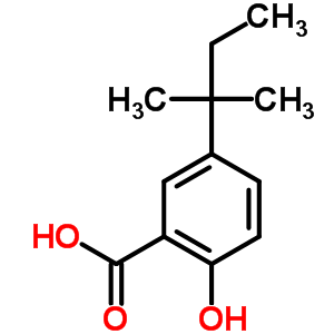 2-羟基-5-(2-甲基丁烷-2-基)苯甲酸结构式_40946-44-9结构式