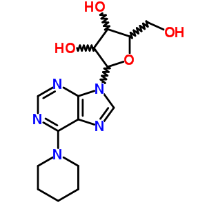 6-(1-哌啶基)-9-b-d-呋核亚硝脲-9H-嘌呤结构式_41552-92-5结构式