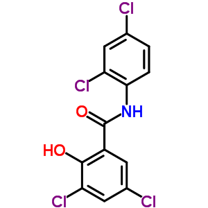 3,5-二氯-N-(2,4-二氯苯基)-2-羟基-苯甲酰胺结构式_4214-45-3结构式
