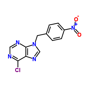 6-氯-9-[(4-硝基苯基)甲基]-9H-嘌呤结构式_4230-26-6结构式