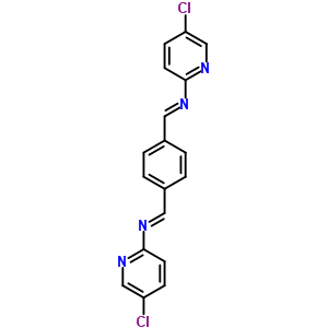 N-(5-氯吡啶-2-基)-1-[4-[(5-氯吡啶-2-基)亚氨基甲基]苯基]甲胺结构式_42365-94-6结构式